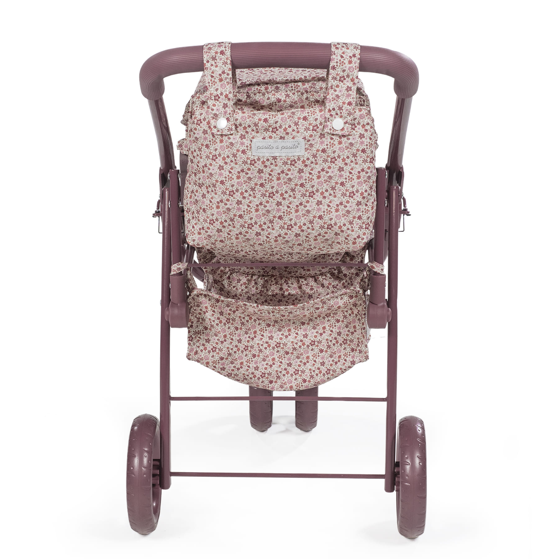 Carrito gemelar de muñecas Cherry Flores Pasito a Pasito - Imagen 7