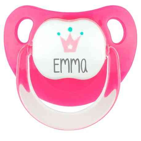 Chupete Bebé Personalizado Fucsia – Corona a Color