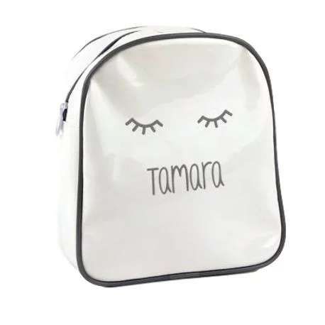 Mochila Gloss Bebé/Niño Personalizada Blanca Premium