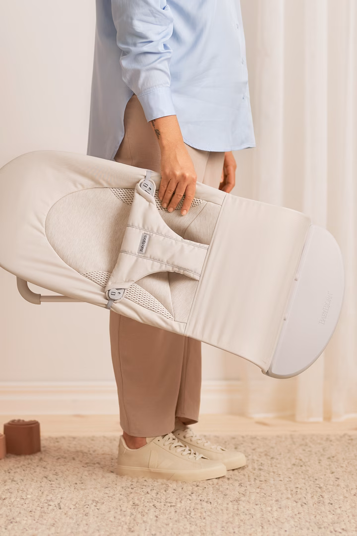 Hamaca BabybJörn Tri Fabric Beige - Imagen 4